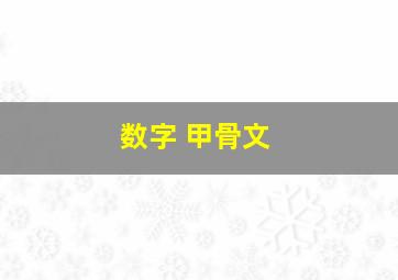 数字 甲骨文